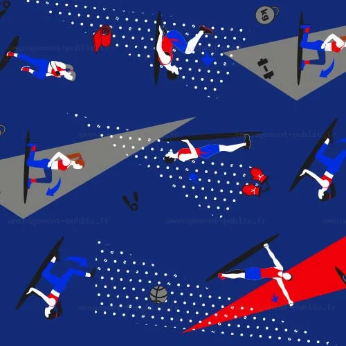  Gazon synthétique thématique pour terrains de sport